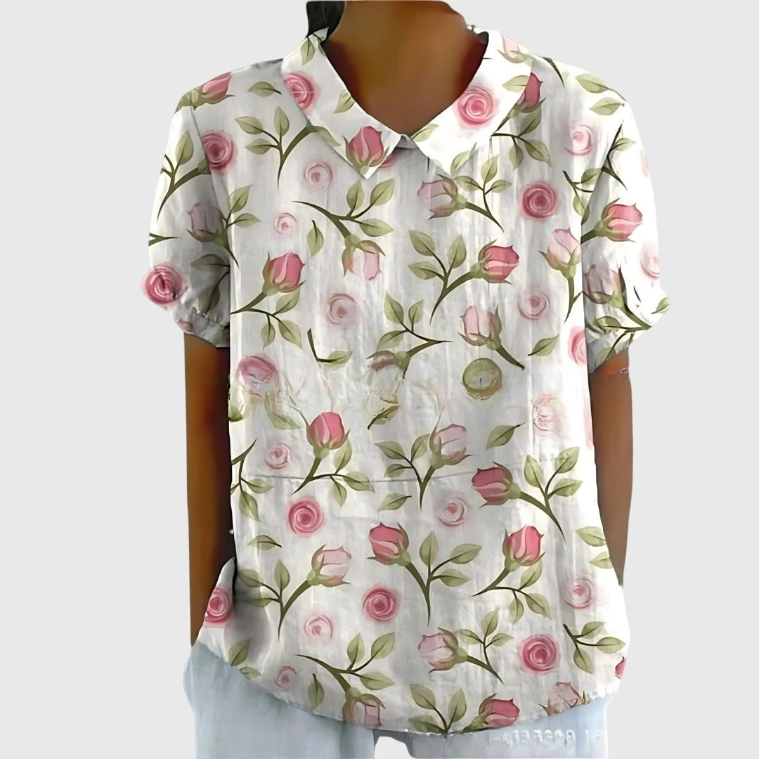 Women's Floral Blouse - Effortless Everyday Elegance for Any Occasion