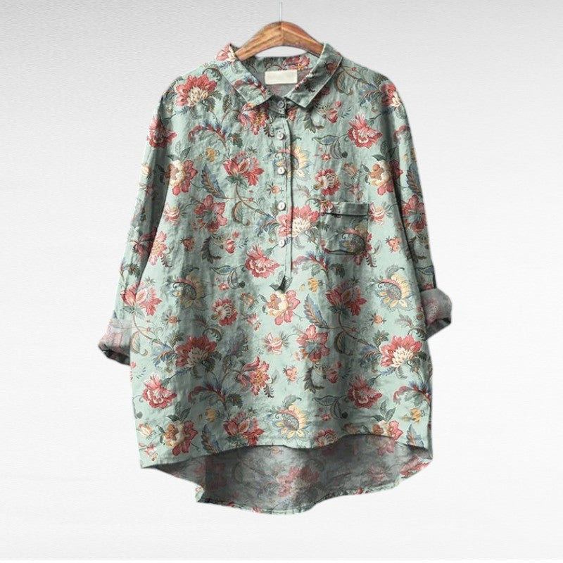 Women's Linen Blouse - Elegant & Breathable for Summer