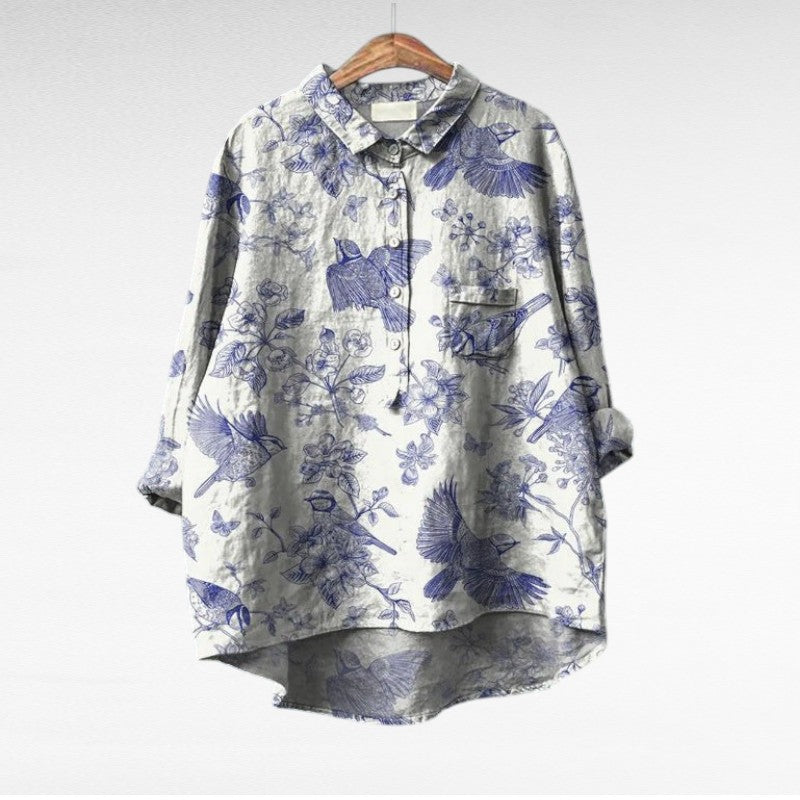 Women's Linen Blouse - Elegant & Breathable for Summer
