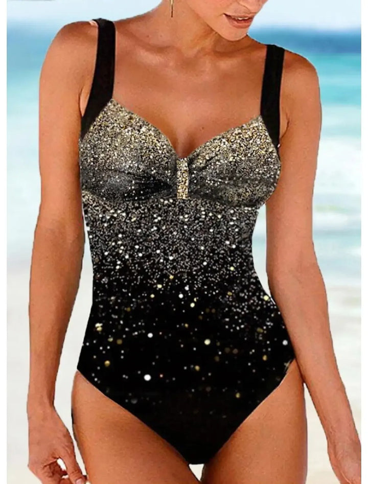 Women's Sequin Printed Swimsuit - Perfect for Beach Days