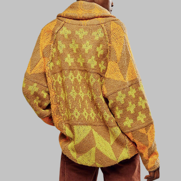 Women's Geometric Cardigan - Effortless Layering for Cool Days