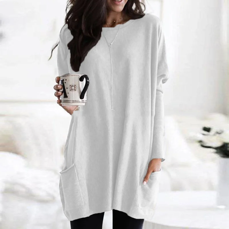 Women's Long-Sleeve Tunic - Effortless Comfort for Everyday