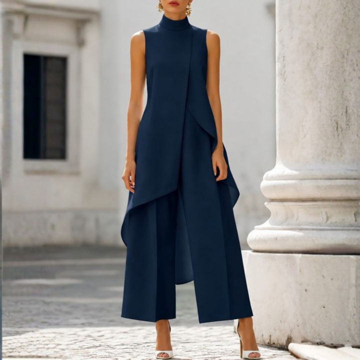 Women's Elegant Drop-Waist Jumpsuit - Ideal for Day or Night