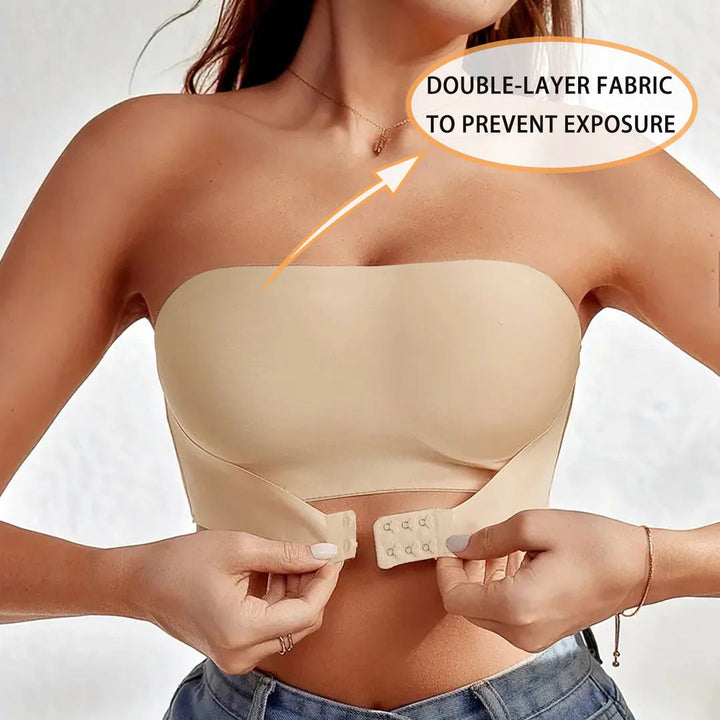 Women's Seamless Strapless Bra - Invisible Support for Any Outfit