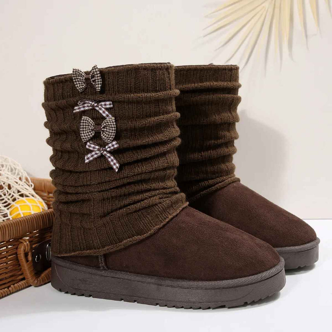 Women's Hana Bliss Plush Winter Boots - Cozy Bow Detail