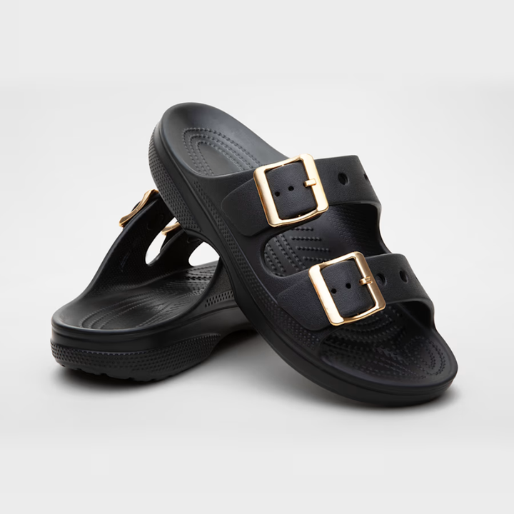 Women's Saturday Double Buckle Platform Slides - All-Day Comfort &