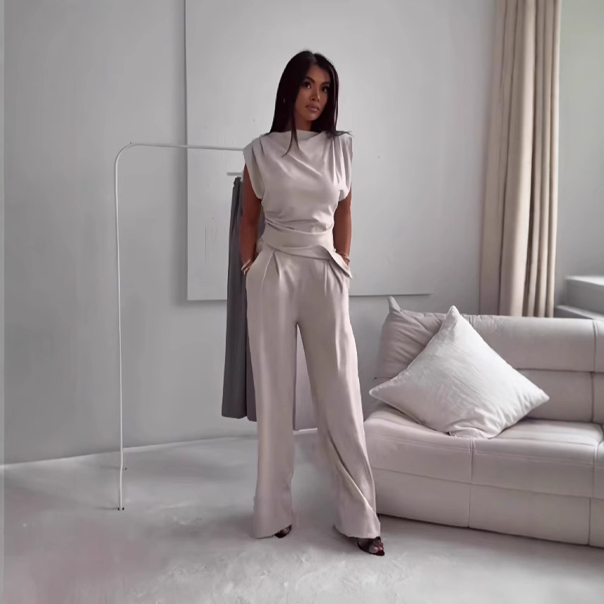 Women's Casual Elegance Two-Piece Set - Timeless Sophistication