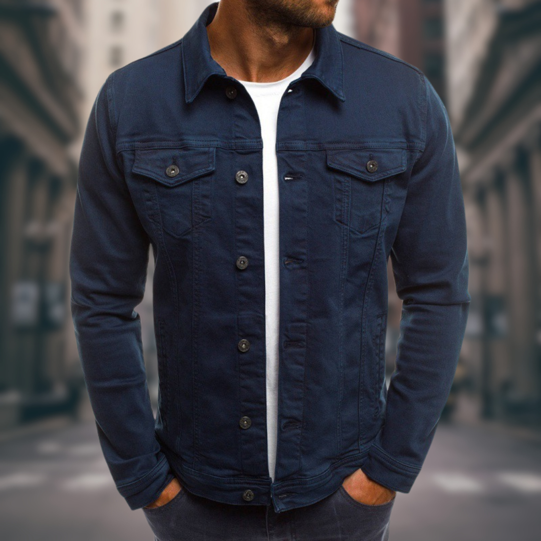 Men's Tailored Denim Jacket - Everyday Street Style