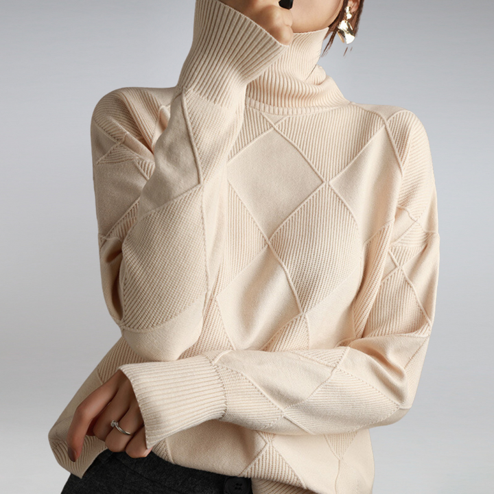 Women's Mara Luxe Textured Winter Sweater - Effortless Cold Day