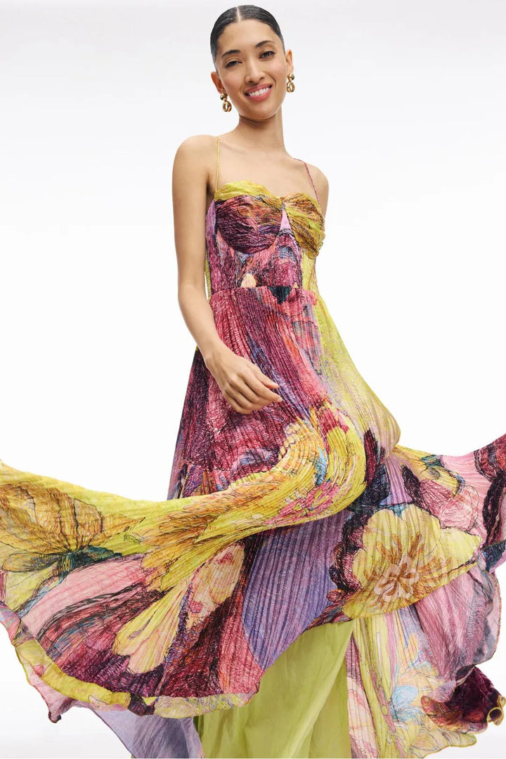 Women's Multi-tone Island Maxi Dress - Effortlessly Vibrant Summer