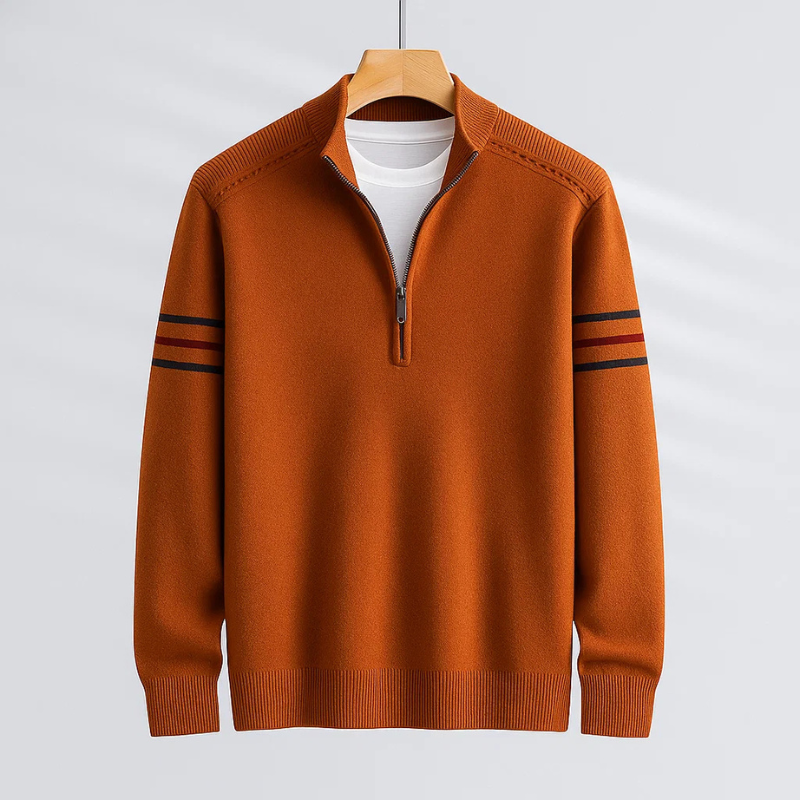 Men's Merino Quarter-Zip Jumper – Soft Wool Knit Sweater