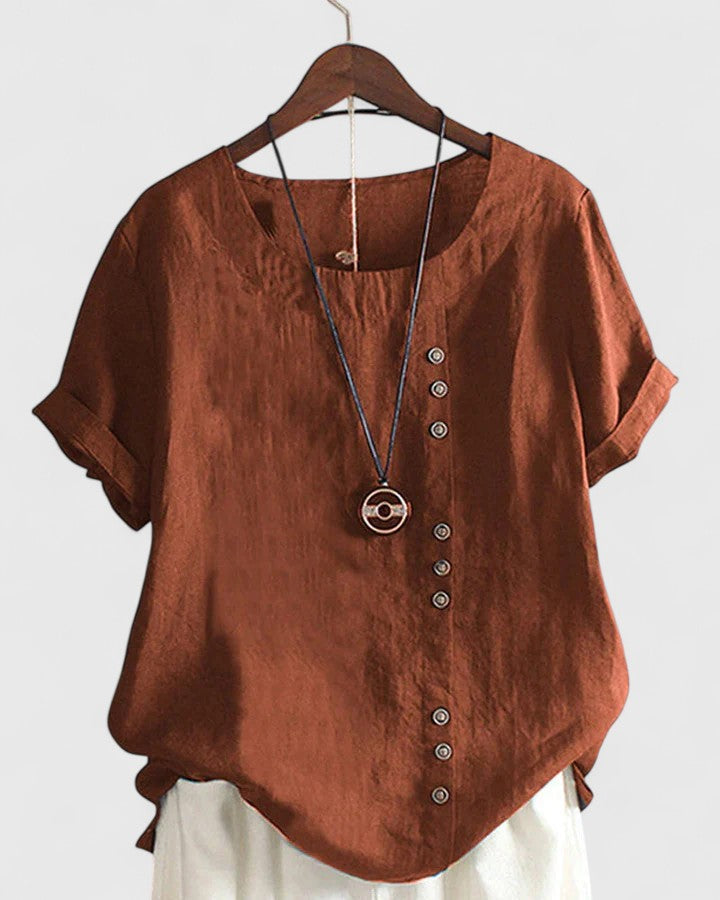 Women's Short Sleeve Blouse - Comfortable & Versatile Everyday