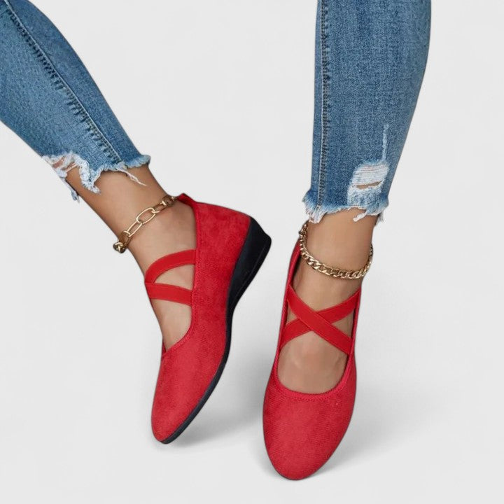 Women's Cross-Strap Flats – Effortless Everyday Elegance