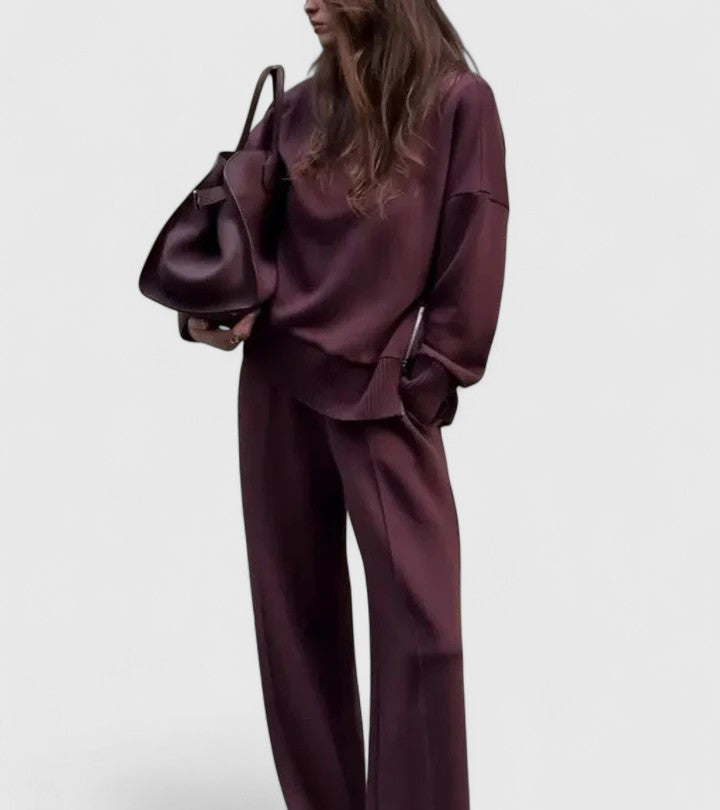 Women's Avery Sophisticated Two-Piece Set - Cozy Elegance