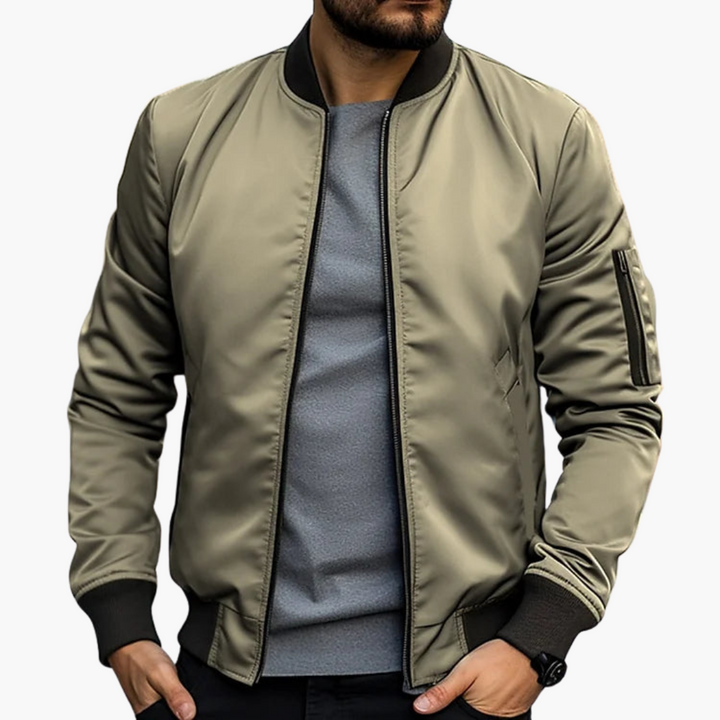 Men's Tailored Bomber Jacket - Versatile All-Season Layering