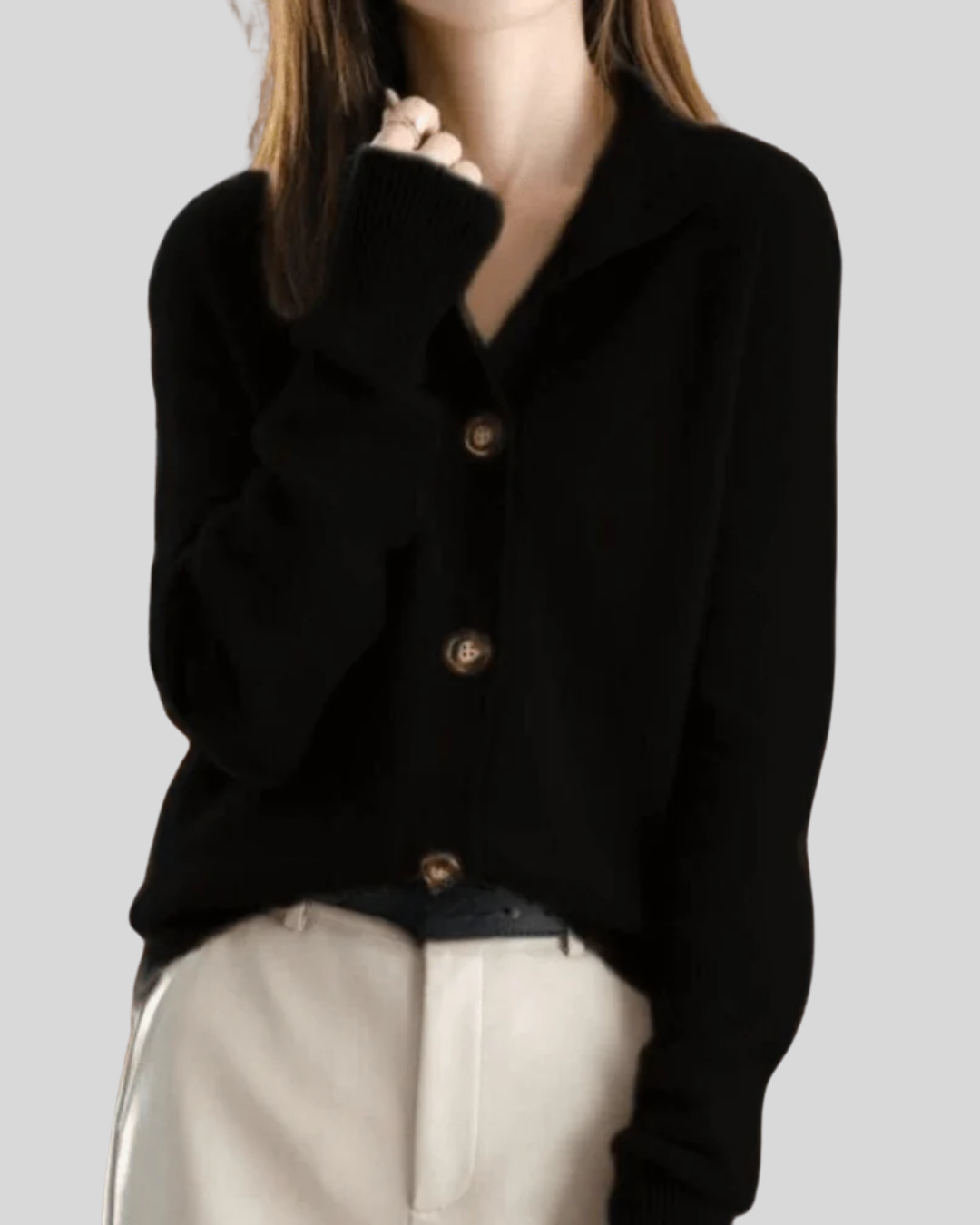 Women's Classic Button-Up Knit Cardigan - Effortless Layering