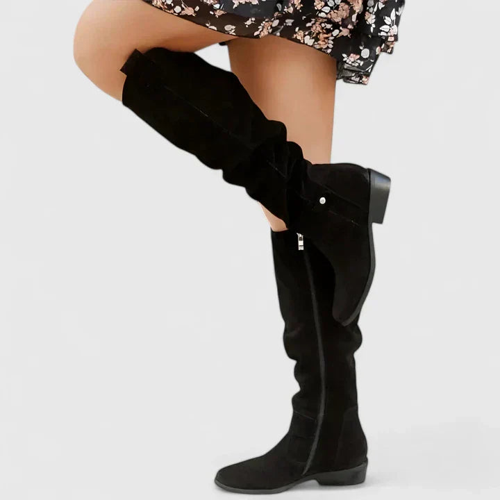 Women's Classic Knee-High Boots - Everyday Elegance