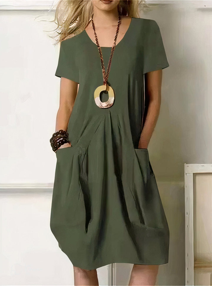 Women's Simple Casual Flow Dress - Everyday Comfort and Style