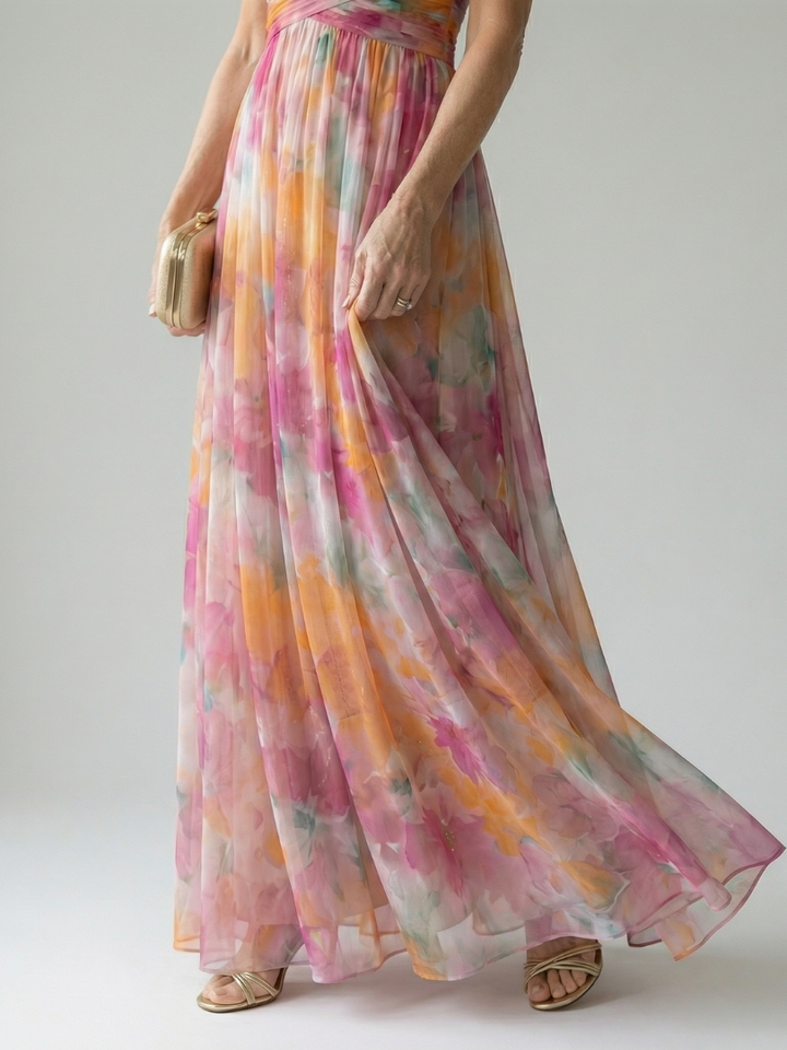 Women's Soft Wrap Maxi Dress – Flowing Silhouette for Warm Days