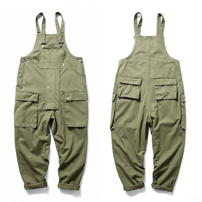 Women's Oversized Cotton Overalls with Large Pockets