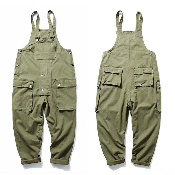 Women's Oversized Cotton Overalls with Large Pockets