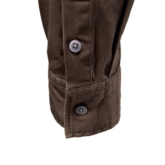 Men's Cotton Utility Overshirt – Heavyweight Workwear Shirt