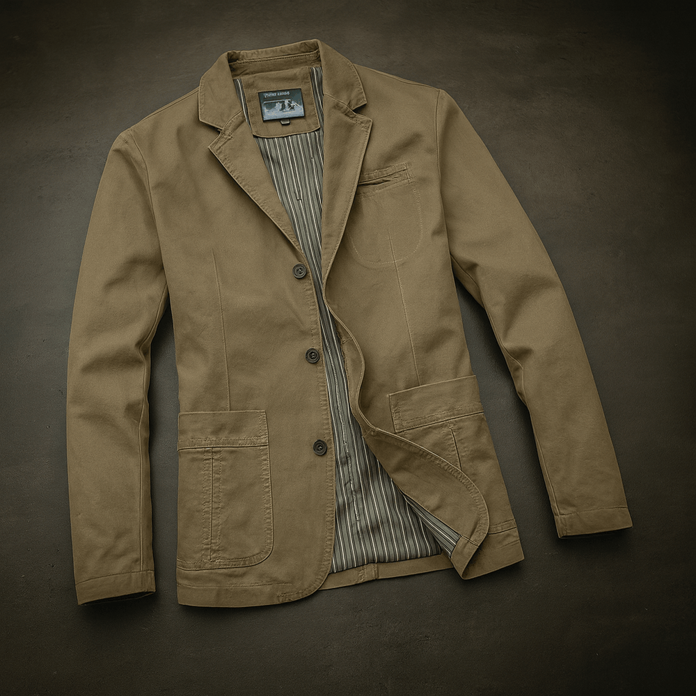 Men's Cotton Twill Blazer – Relaxed Smart-Casual Tailoring