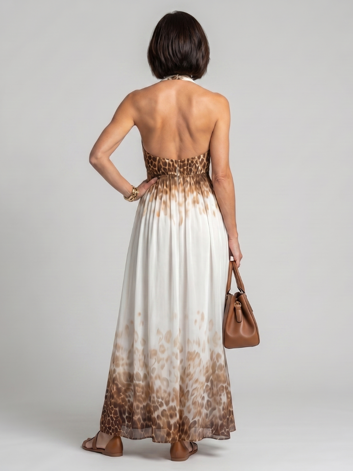 Women's Pleated White Midi Dress - Effortless Elegance
