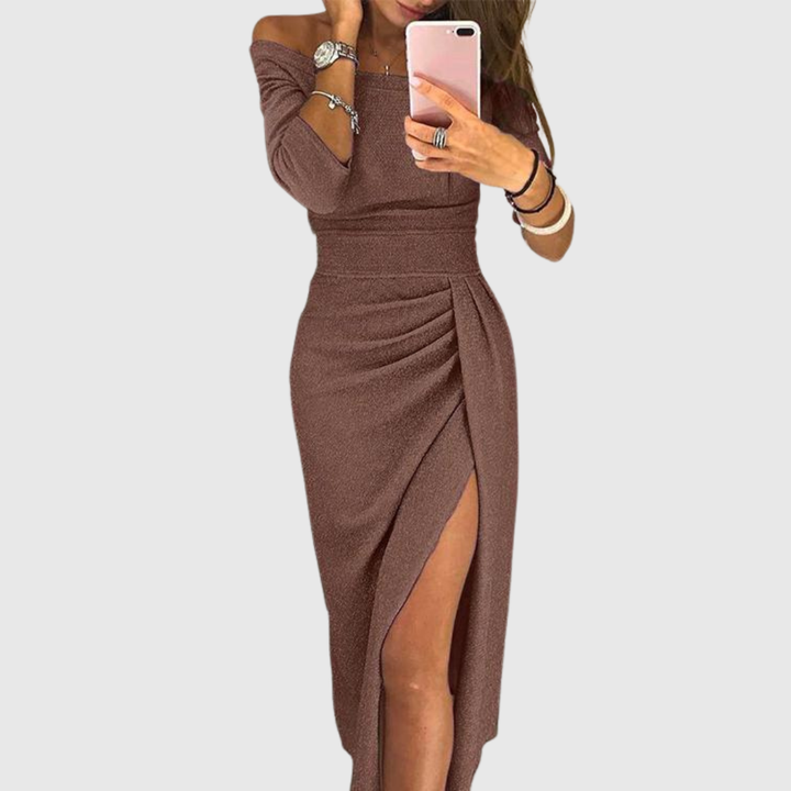 Women's Halter Maxi Dress - Elegant Evening Gown for Special Occasions