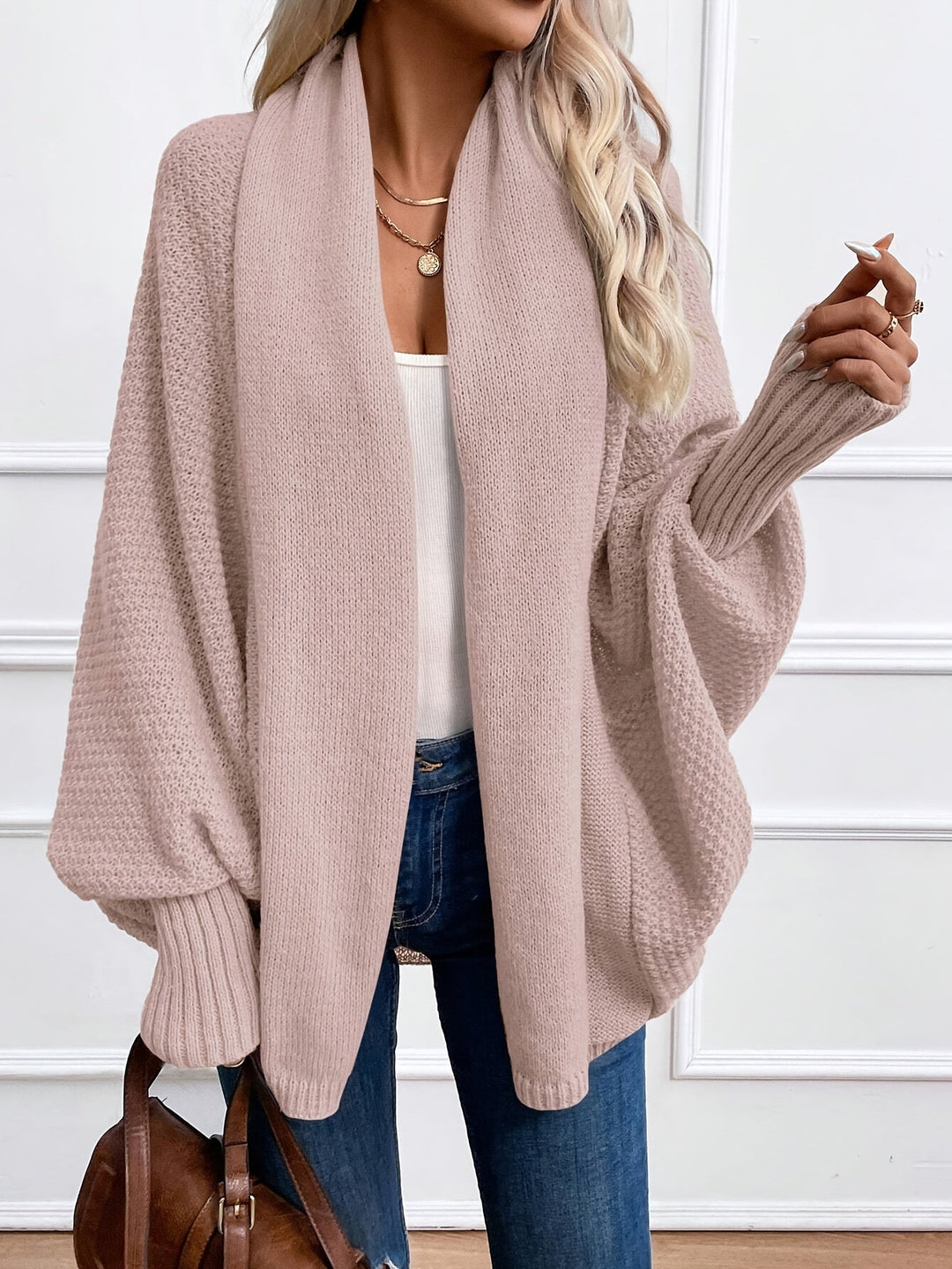 Women's Batwing Knit Cardigan - Effortless Layering Essential