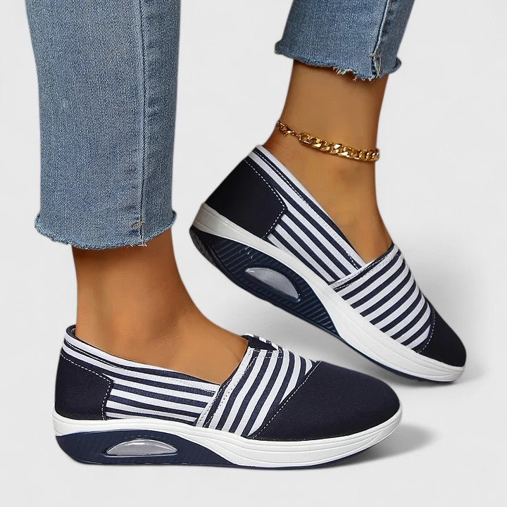 Women's Colette Striped Slip-On Sneakers - Everyday Comfort