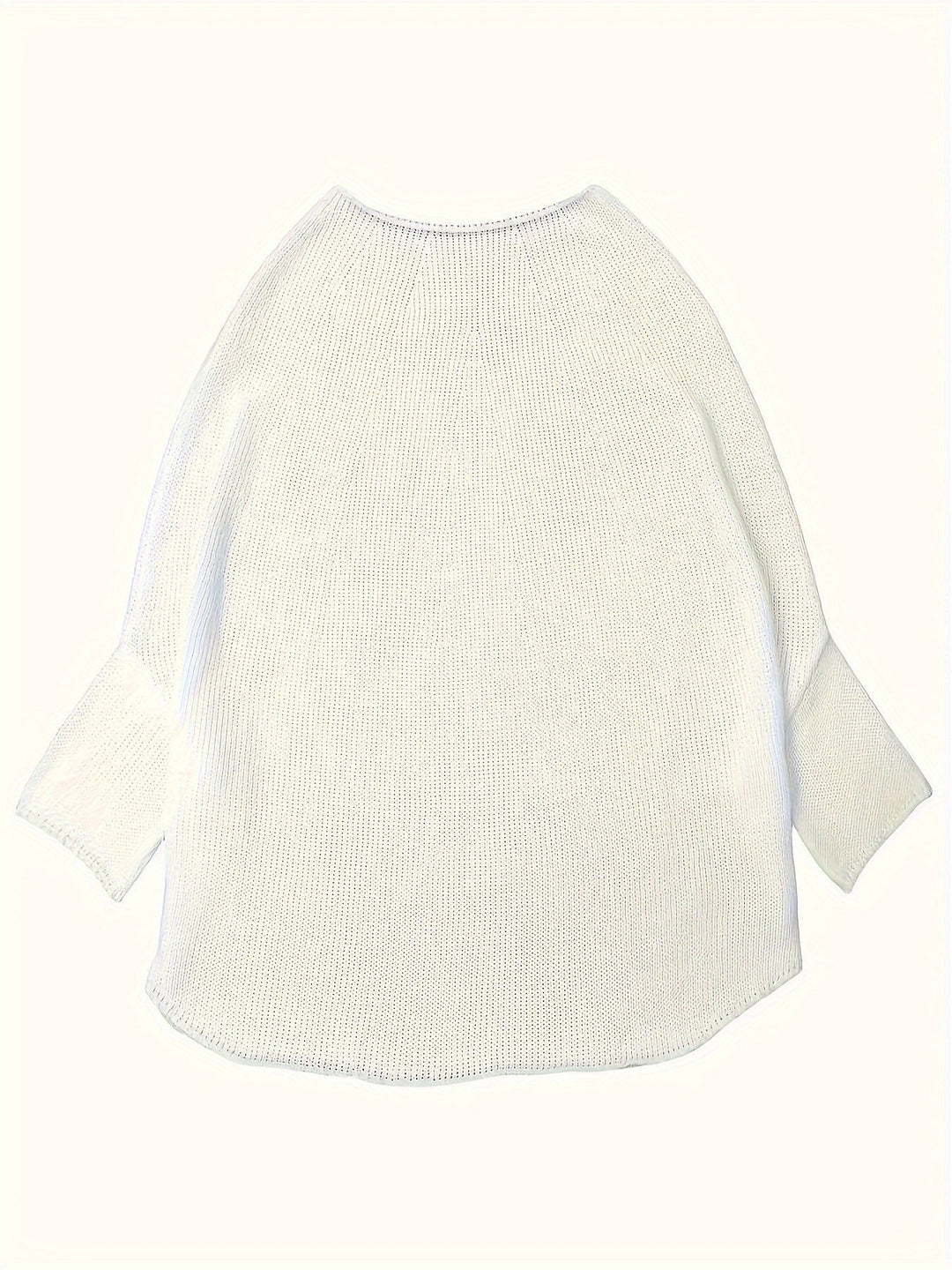 Women's Elegant Batwing Knit Pullover - Cozy & Stylish