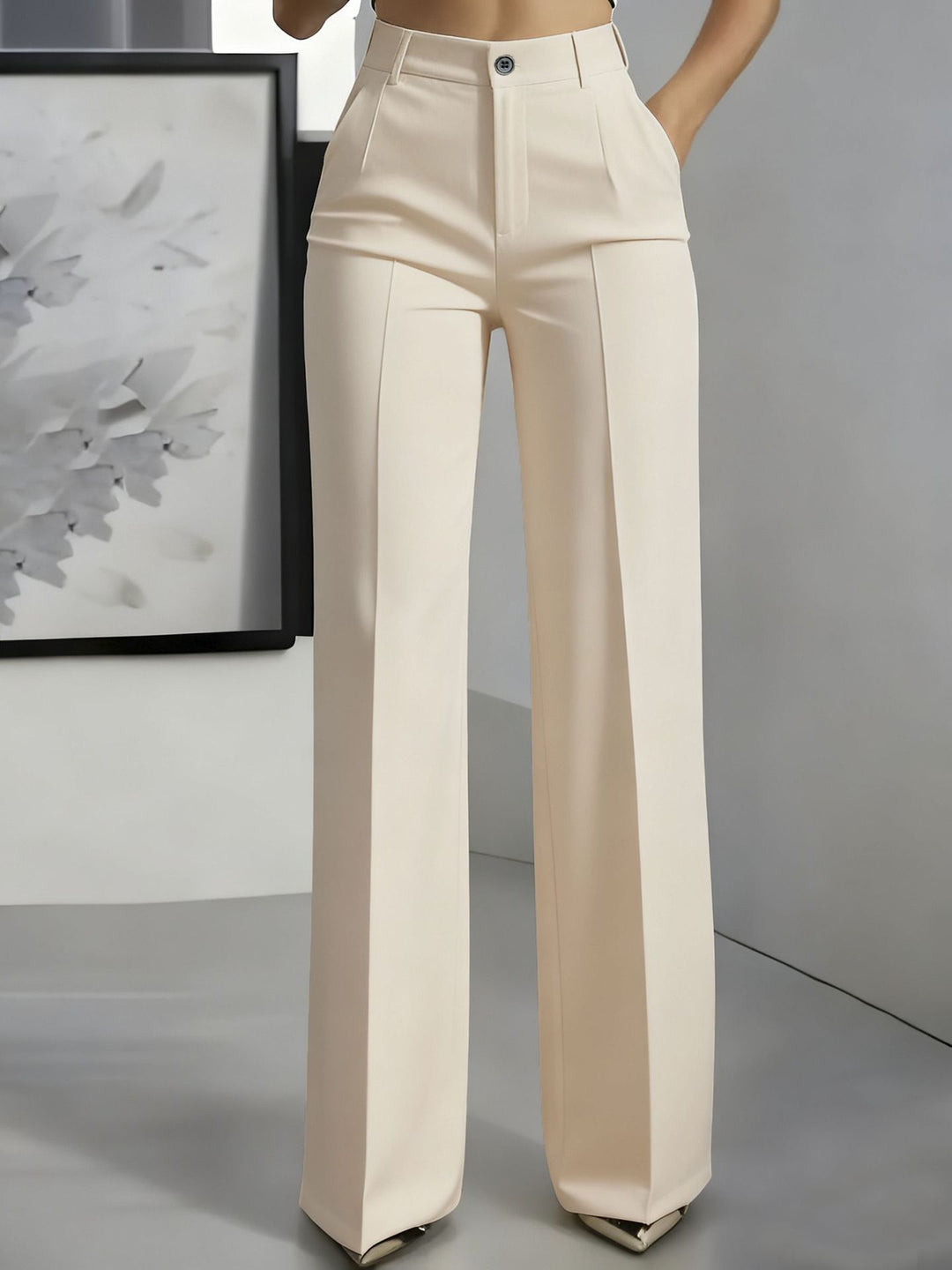 Women's Wide-Leg Tailored Pants - Effortless Elegance