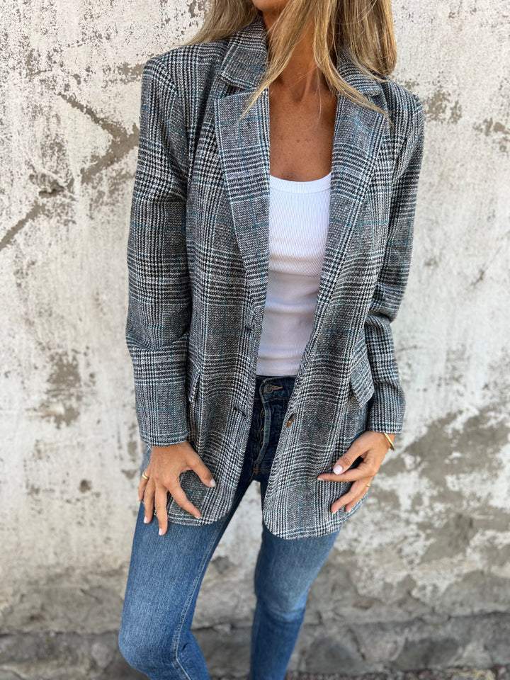 Women's Daniela Check Blazer - Timeless Sophistication