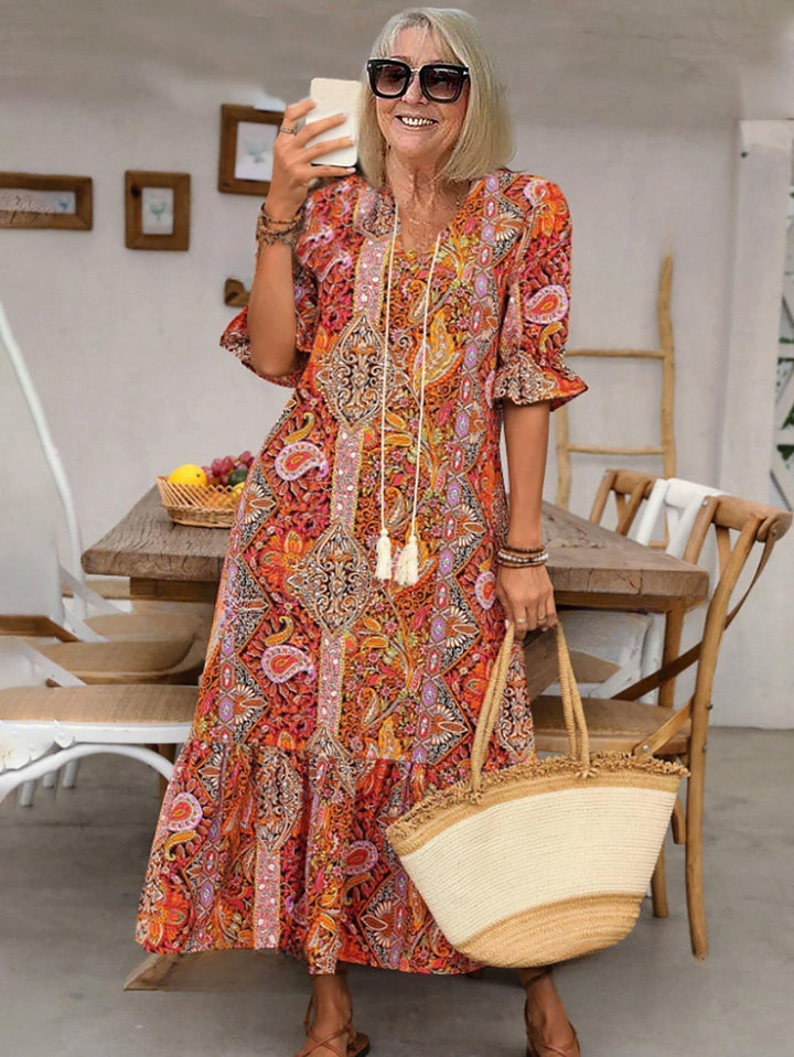 Women's Boho Grace Cotton Dress - Breezy Summer Style