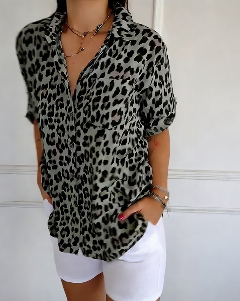 Women's Susan Leopard Print Blouse - Everyday Chic