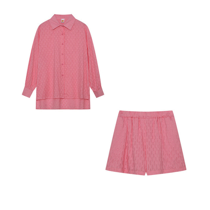 Women's Breezy Shirt and Shorts Set - Effortless Everyday Elegance