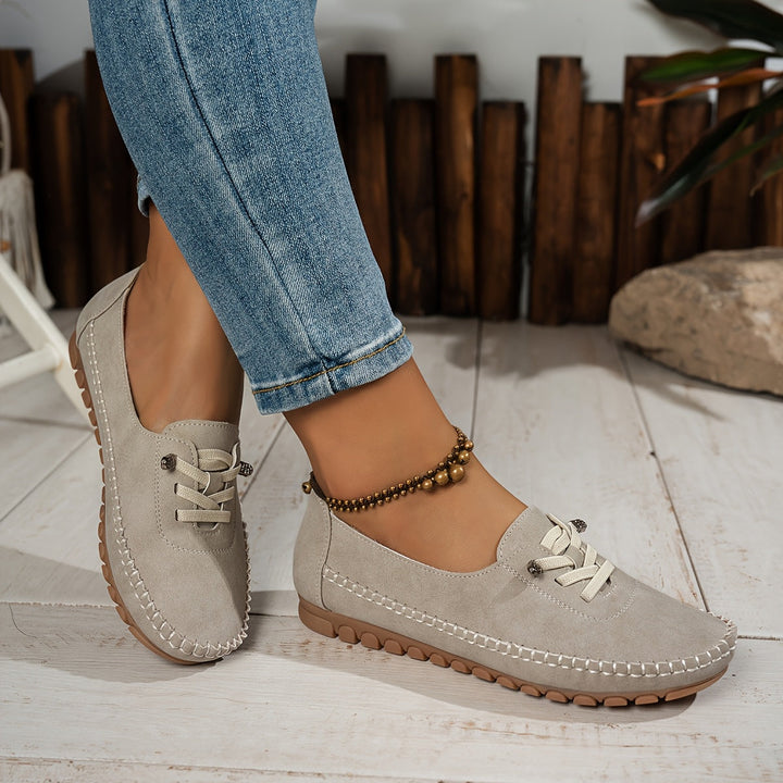 Women's Soft Suede Moccasin Flats - Full Support for Sensitive Feet