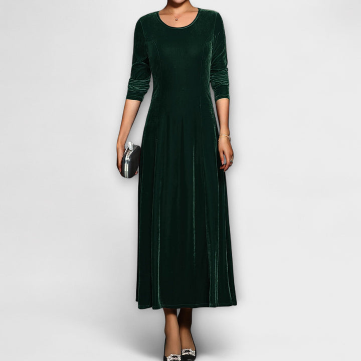 Women's Velvet Dress - Timeless Elegance for Evening Events