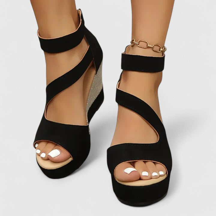 Women's Woven Orthopedic Wedge Sandals - All-Day Comfort