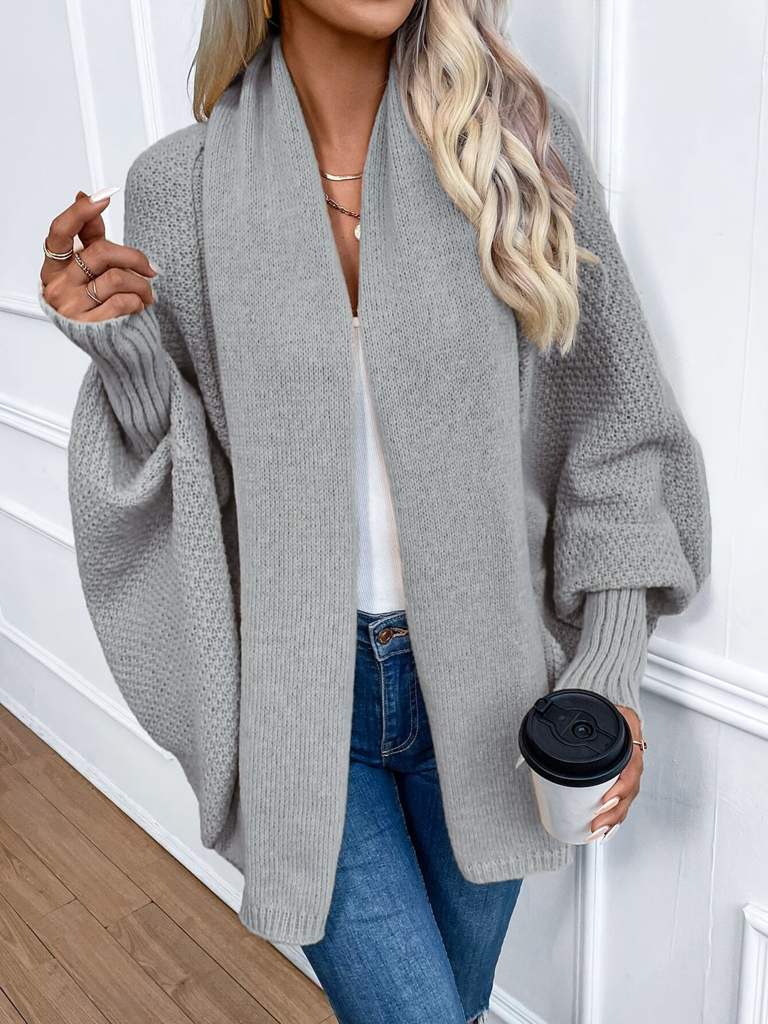 Women's Batwing Knit Cardigan - Effortless Layering Essential