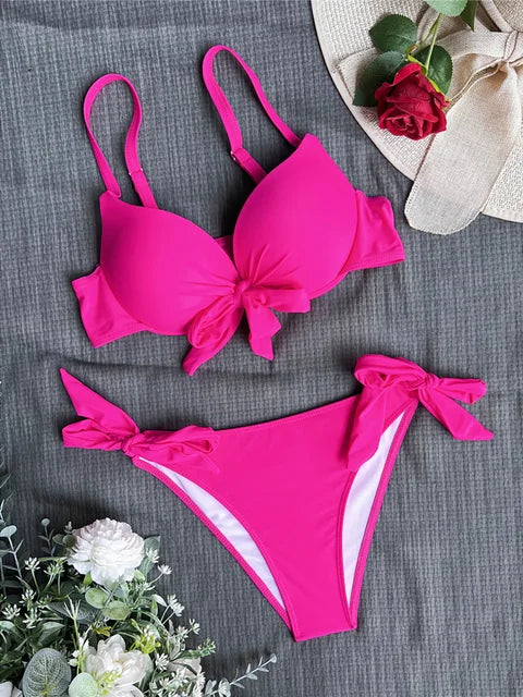 Women's Push-up Knot Bikini - Flattering Beach Style