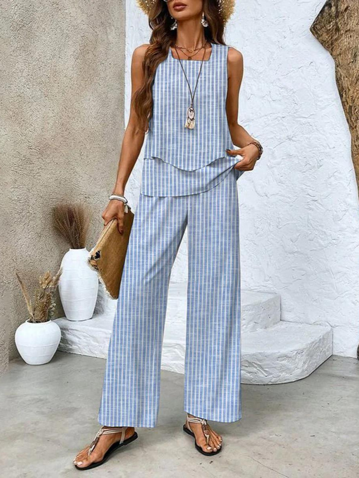 Women's Flowy Two-Piece Summer Set - Breezy & Elegant