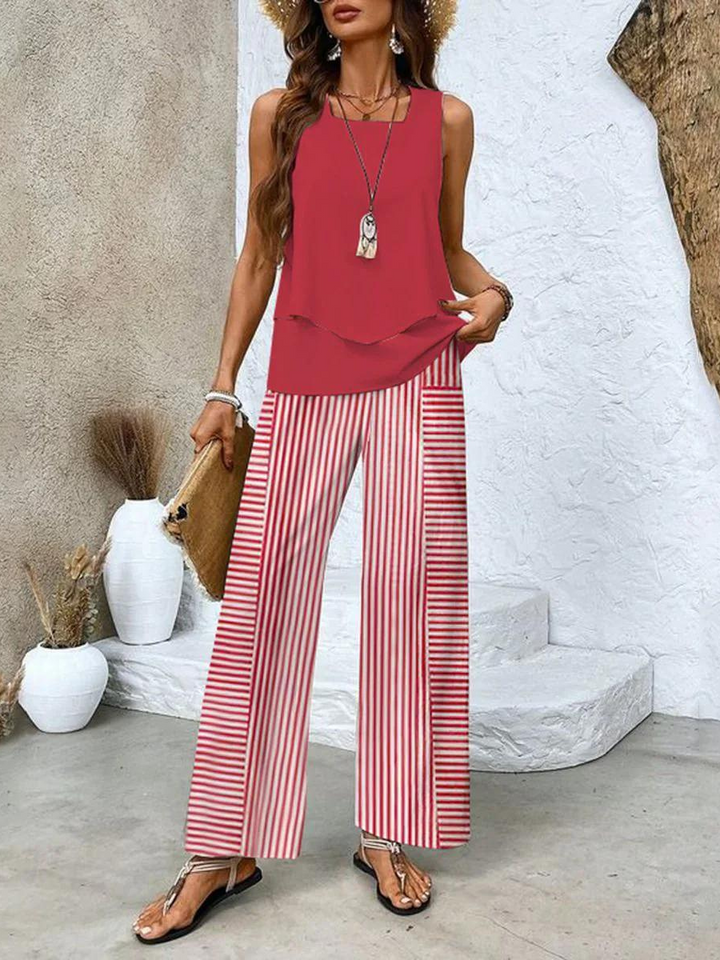 Women's Flowy Two-Piece Summer Set - Breezy & Elegant