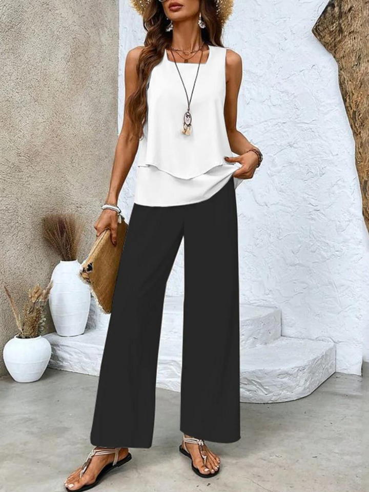 Women's Flowy Two-Piece Summer Set - Breezy & Elegant