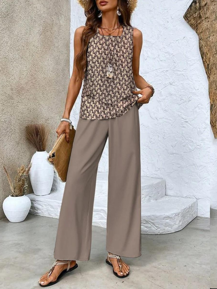 Women's Flowy Two-Piece Summer Set - Breezy & Elegant