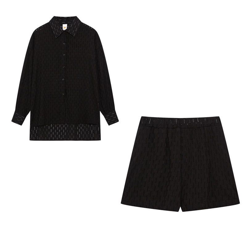Women's Breezy Shirt and Shorts Set - Effortless Everyday Elegance