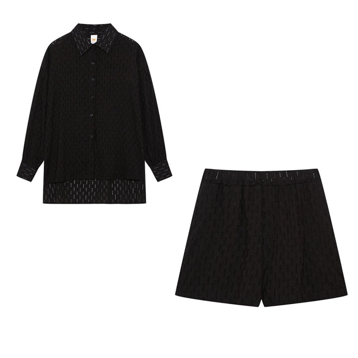 Women's Breezy Shirt and Shorts Set - Effortless Everyday Elegance