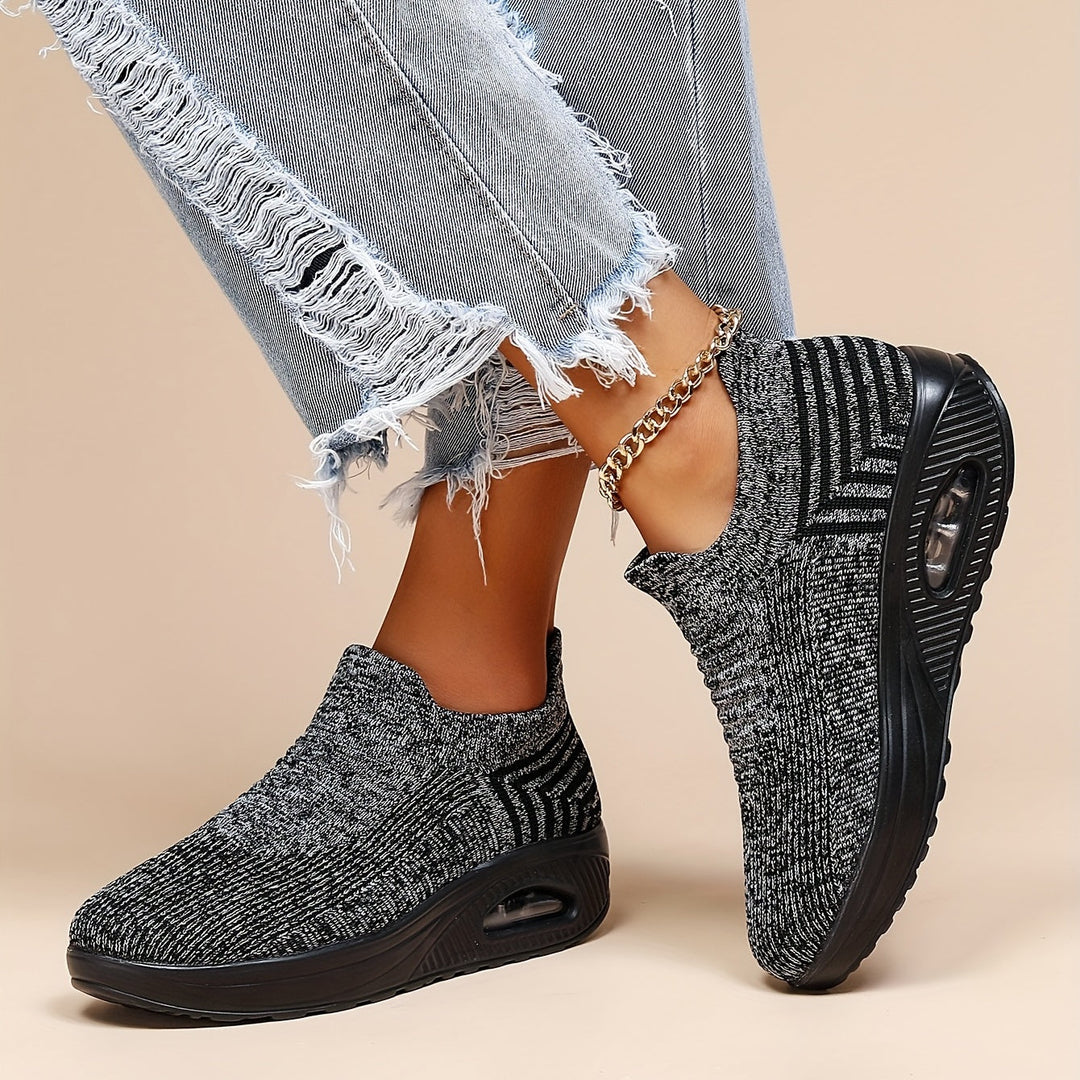 Women's Knit Air Cushion Sneakers - Orthopedic Comfort