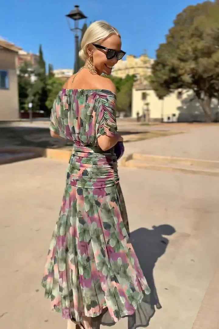 Women's Elegant Maxi Party Dress with V-Neck - Perfect for Evenings